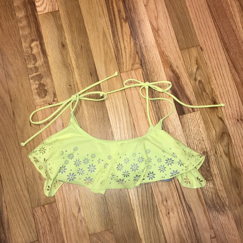 Victoria’s Secret PINK neon yellow swim bikini top
